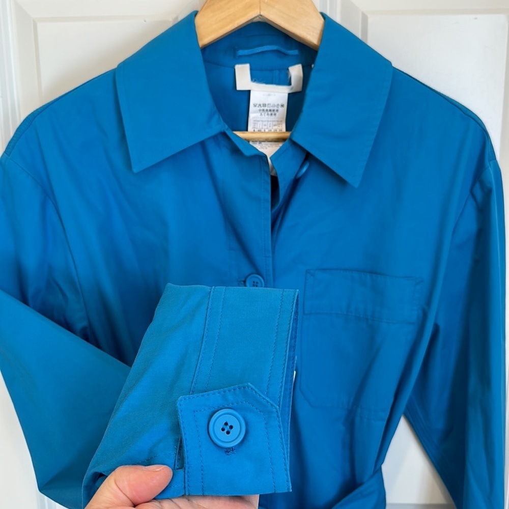 MaxMara SportMax Label-cut Poplin Shirt Trench Dress US4/6 165/88ANew Never Wore - Picture 12 of 16